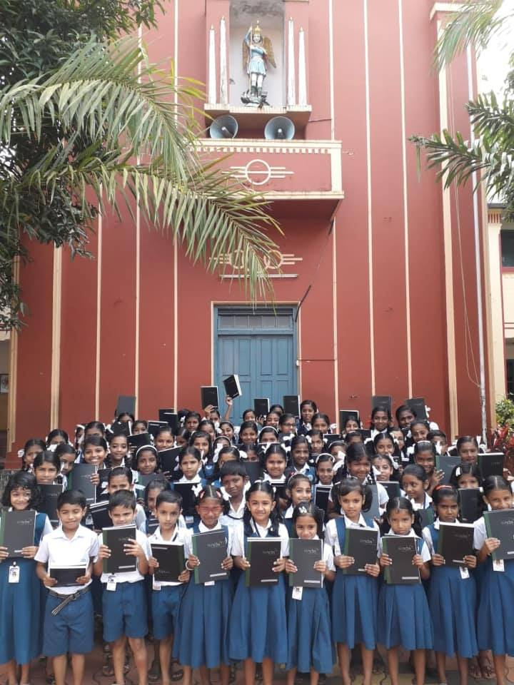 Note books and study materials sent to Kerala flood-affected schools
